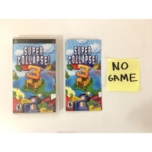 Super Collapse 3 (Sony PSP, 2007) Box & Manual, NO GAME CARTRIDGE INCLUDED